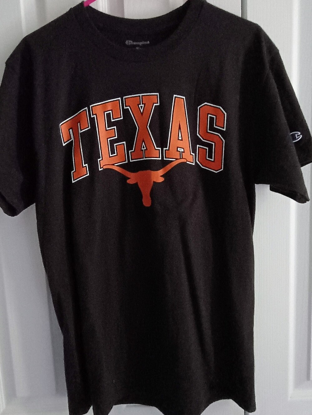 NWT Black Texas Longhorns Orange Logo T-Shirt Sz M Crew Neck SS Hook Em Horns! - Picture 3 of 8